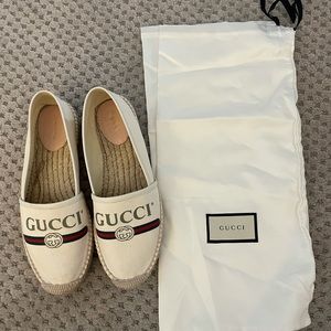 Gucci print canvas espadrilles